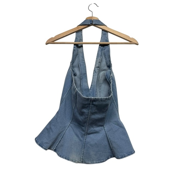 Lovers + Friends Blue Halter Top - Picture 5 of 7